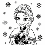 Winter Wonderland with Anna Coloring Pages 2