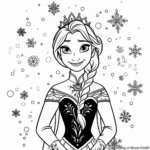Winter Wonderland with Anna Coloring Pages 3