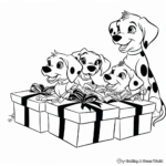 101 Dalmatians Christmas Edition Coloring Pages 4