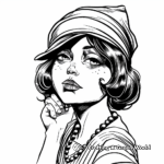 1920's Flapper Girl Coloring Pages 3