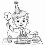 1st Birthday Party Decorations Coloring Pages 2
