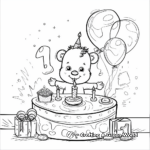 1st Birthday Party Decorations Coloring Pages 3