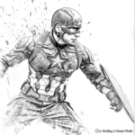 Abstract Art Captain America Coloring Pages for Artists 2