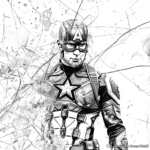 Abstract Art Captain America Coloring Pages for Artists 3