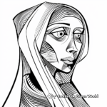 Abstract Artistic Joan of Arc Coloring Pages 2