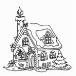 Abstract Christmas House Coloring Pages for Artists 2