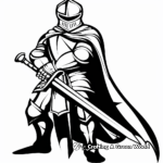 Abstract Knight Coloring Pages for Artists 1