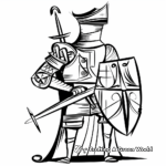 Abstract Knight Coloring Pages for Artists 3