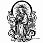 Abstract Virgen de Guadalupe Coloring Pages for Artists 4