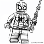 Action-packed Lego Spiderman Coloring Pages 1