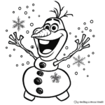 Action-packed Olaf in Frozen Adventures Coloring Pages 3