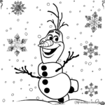 Action-packed Olaf in Frozen Adventures Coloring Pages 4