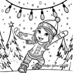 Add Joy with Christmas Lights in the Frozen Scene Coloring Pages 2