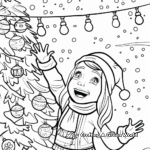 Add Joy with Christmas Lights in the Frozen Scene Coloring Pages 3