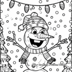 Add Joy with Christmas Lights in the Frozen Scene Coloring Pages 4