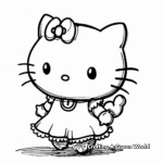 Adorable Baby Hello Kitty Coloring Pages 1