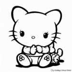 Adorable Baby Hello Kitty Coloring Pages 3