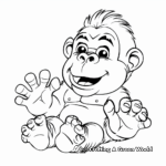 Adorable Baby King Kong Coloring Pages 3
