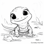 Adorable Bruni the Salamander Coloring Pages 3