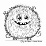 Adorable Furball Monster Coloring Pages 2
