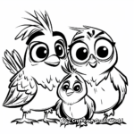 Adorable Hatchlings Angry Bird Coloring Pages 2