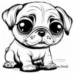 Adorable Lisa Frank Pug Puppy Coloring Sheets 4