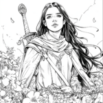 Adult-Focused Detailed Joan of Arc Coloring Pages 3