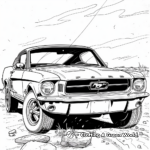 Adult-Specific Detailed Ford Mustang Coloring Pages 1