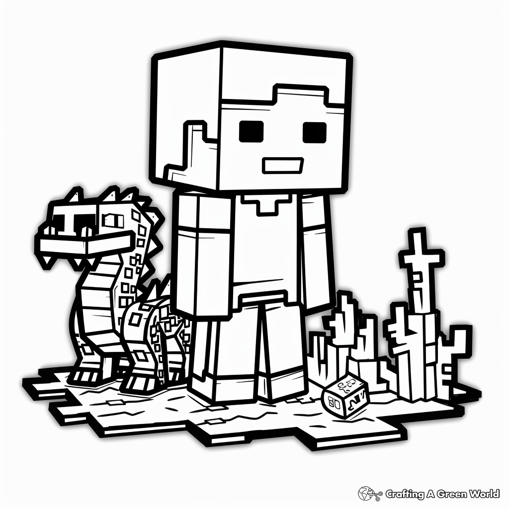 Coloring Pages Steve Minecraft