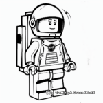 Adventurous Lego Astronaut Coloring Pages 1