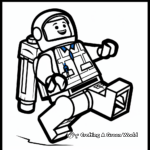 Adventurous Lego Astronaut Coloring Pages 2