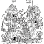 Adventurous Pirate Tree House Coloring Pages 4