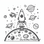 Adventurous Space Sticker Coloring Pages 2