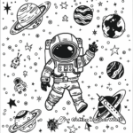 Adventurous Space Sticker Coloring Pages 3