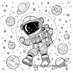 Adventurous Space Sticker Coloring Pages 4