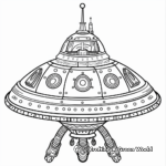 Alien Spaceship Coloring Pages 2