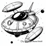 Alien Spaceship Coloring Pages 3