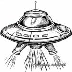 Alien Spaceship Coloring Pages 4
