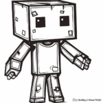Alluring Enderman Logotipo de Minecraft Páginas para colorear 1