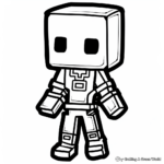 Alluring Enderman Logotipo de Minecraft Páginas para colorear 2