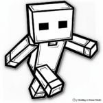 Alluring Enderman Logotipo de Minecraft Páginas para colorear 3