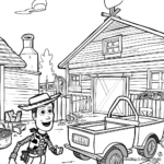Al's Toy Barn Toy Story 2 Coloring Pages 1
