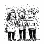 Among Us Christmas Carolers Coloring Pages 2