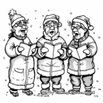 Among Us Christmas Carolers Coloring Pages 4