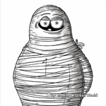 Amusing Cartoon Mummy Coloring Pages 1