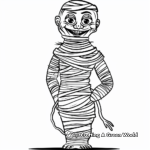 Amusing Cartoon Mummy Coloring Pages 2