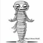Amusing Cartoon Mummy Coloring Pages 3