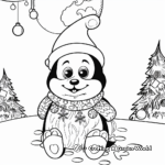 Amusing Christmas Animals Coloring Pages 1