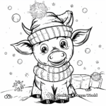 Amusing Christmas Animals Coloring Pages 2
