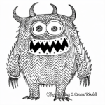 Amusing Zigzag Monster Coloring Pages 1